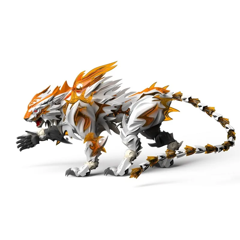 Shenxing Technology Shanhaijing White Tiger Red Pattern Black Tiger Assembly Mobile Assembly Model Toy Gift Ornament Ornament