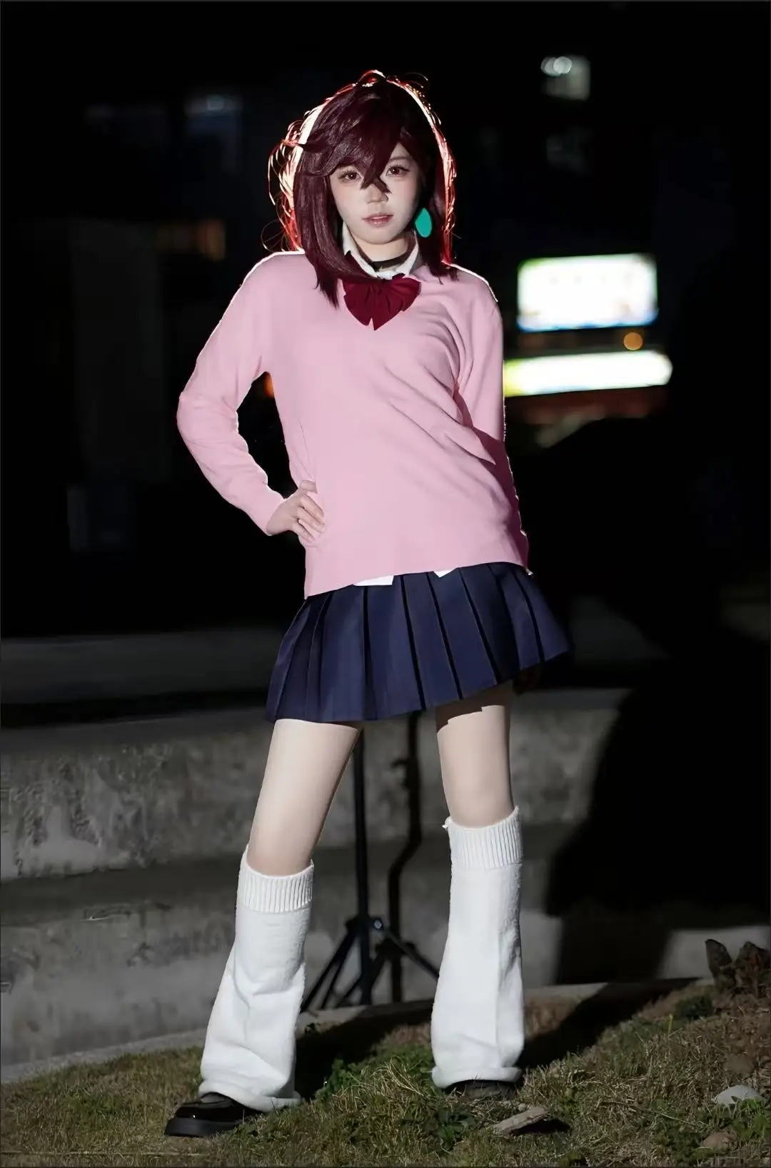 Ayase Momo Cosplay Costume Wig Ear Clips Anime Outfit