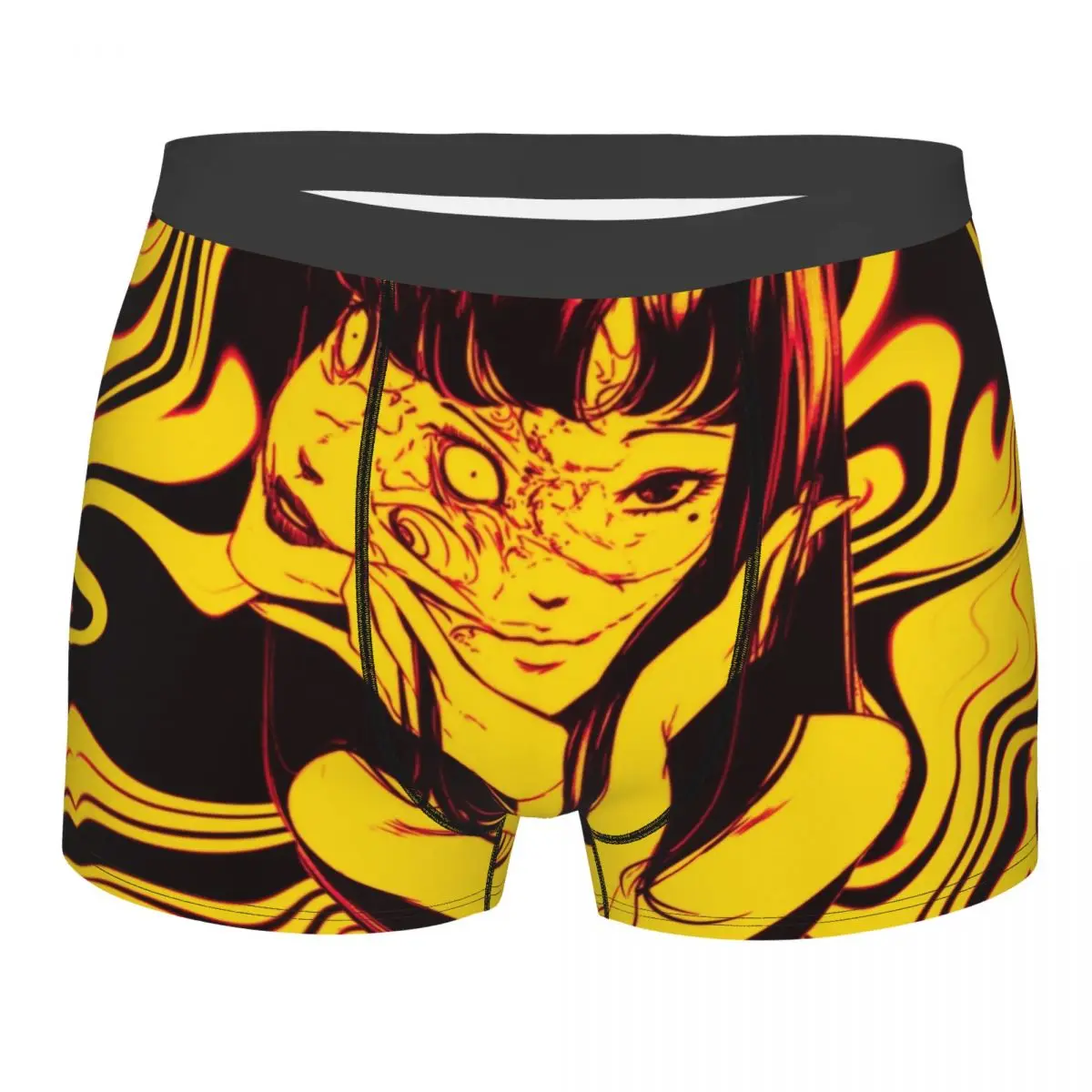 

Модные японские боксеры с ужасами на заказ, манга Junji Ito Tomie, шорты, мужские трусы, удобные трусы, нижнее белье