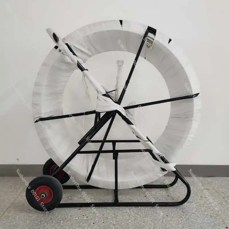 150M Φ12 Steel Wire Fish Tape Threading Puller With Wheel Bracket Electric Cable Conduit Running Tool
