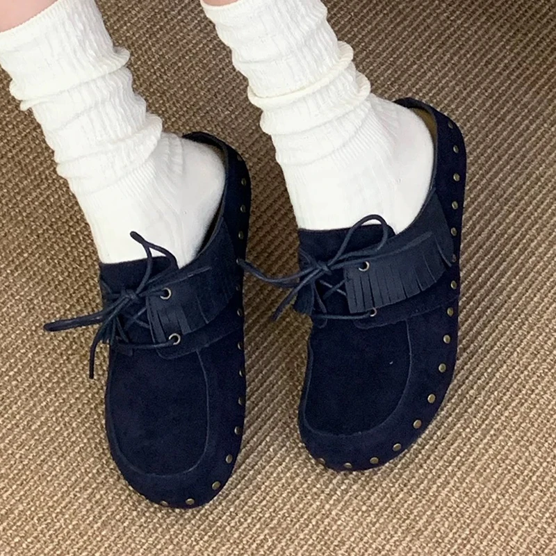 النساء الشقق النعال البغال أحذية الاتجاه الصنادل 2025 الخريف موضة Slingback حذاء رياضة المشي حذاء كاجوال Mujer الوجه يتخبط