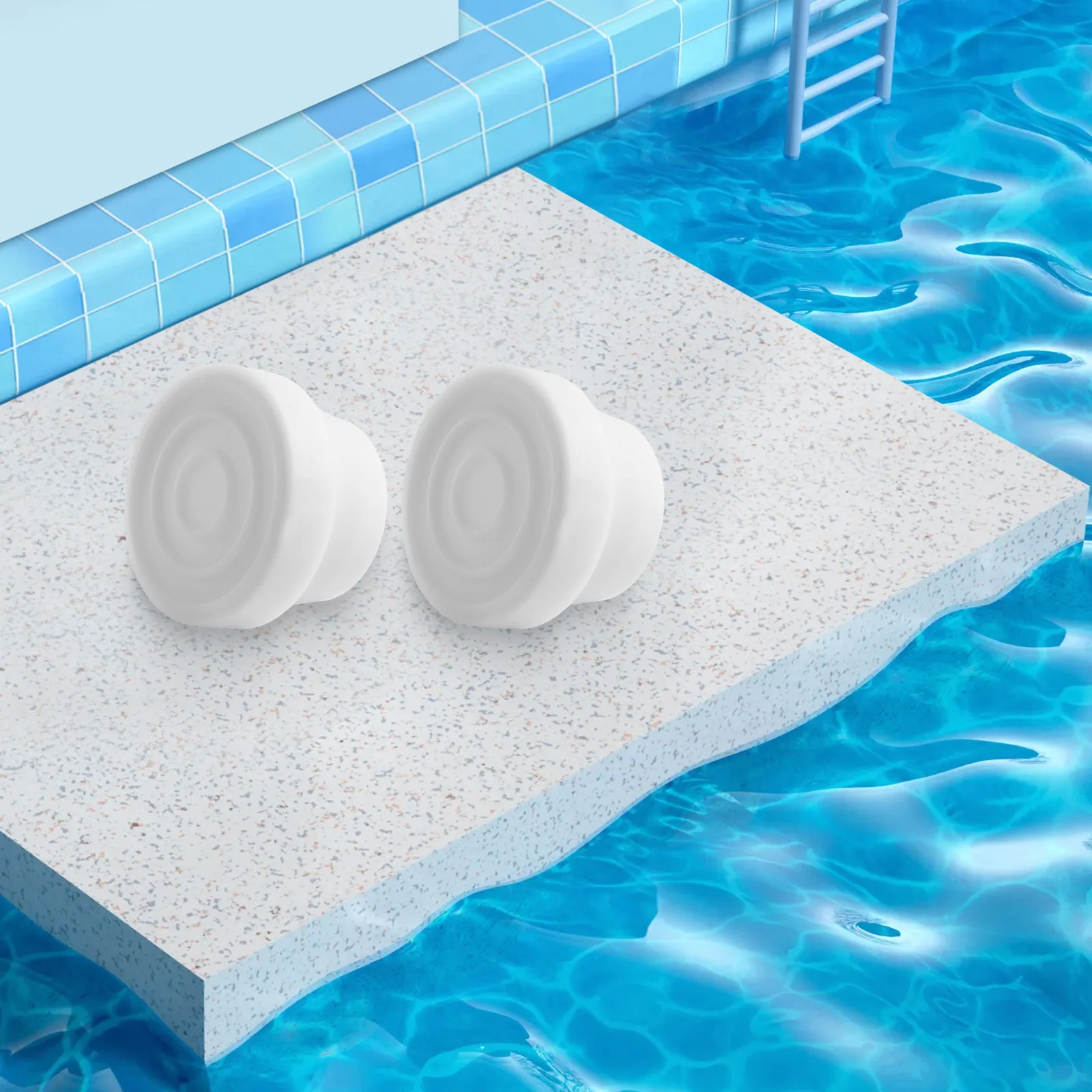For Inground Pool Ladder Protection Kit Pack of Two Rubber Bumpers Specifically Designed to Fit Standard Sizes (1 90 )