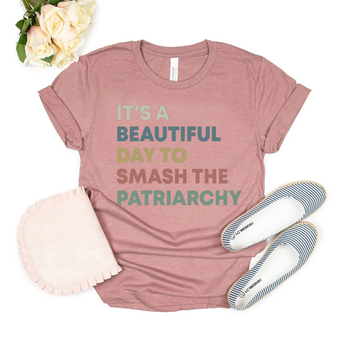 Smash The Patriarchy Shirt Feminist Equal Rights T Shirt Woman Tshirts Girl Power Print T-shirt Casual Short Sleeve Vintage Tees