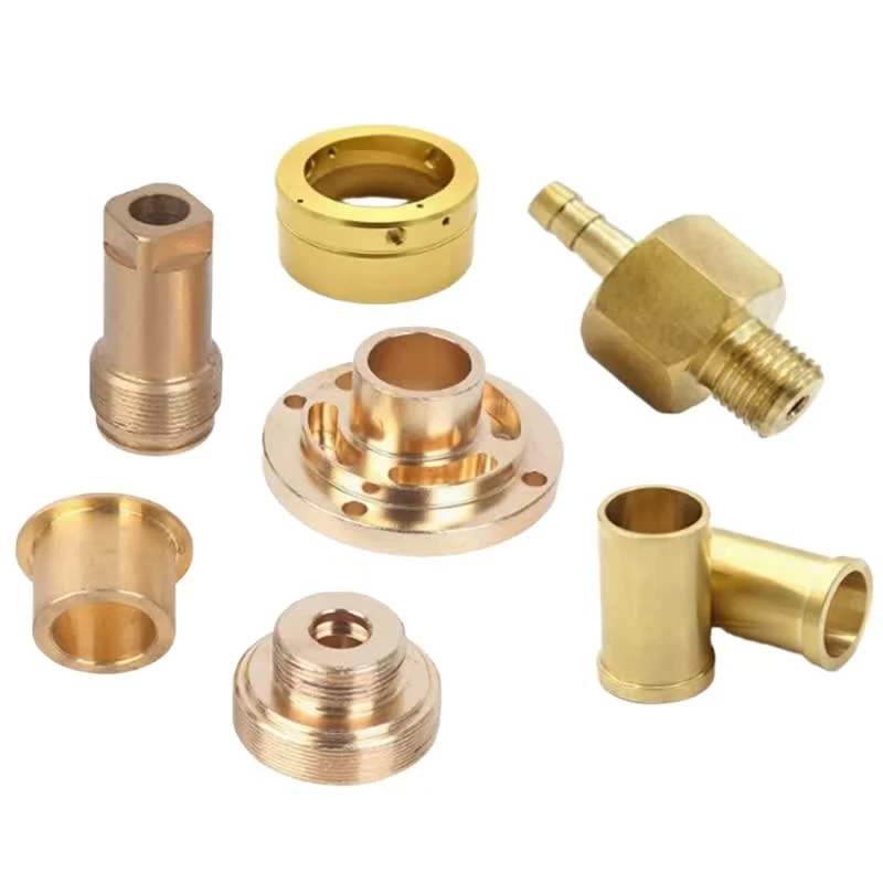 Custom High Precision Brass Lead Brass Copper CNC Machining Base Thread Bolt Bushing