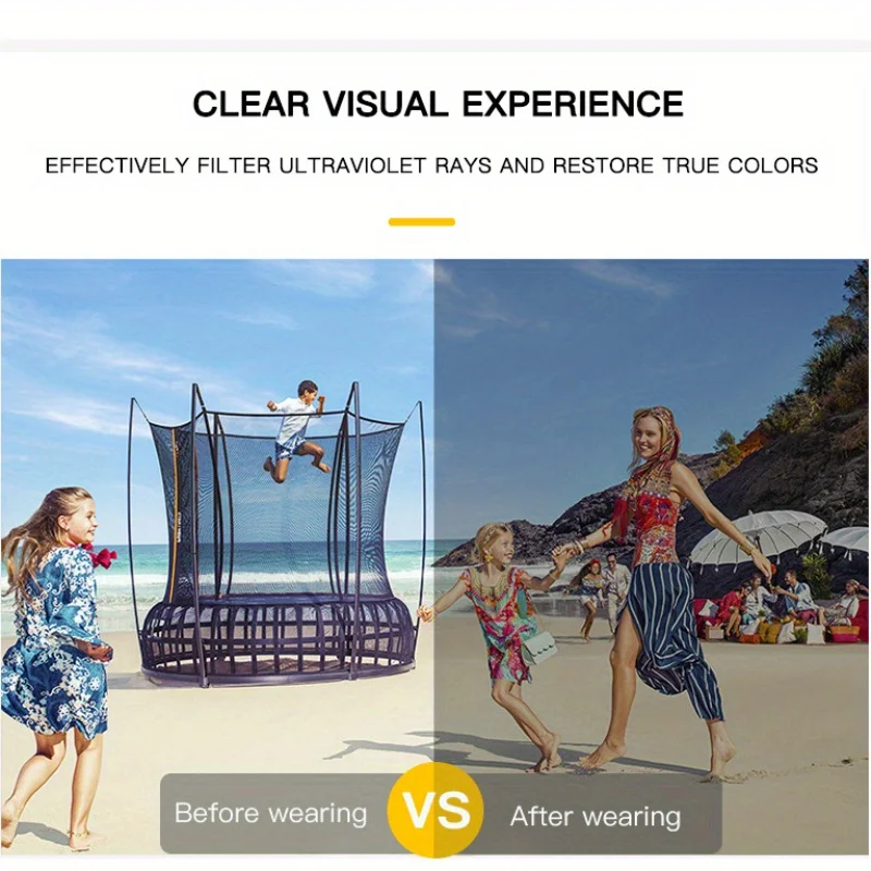 ファッションメガネ、ビッグフレームヒョウ柄 - 男性、女性、スポーツ、パーティー、休暇、旅行、運転、釣り用品、写真小道具