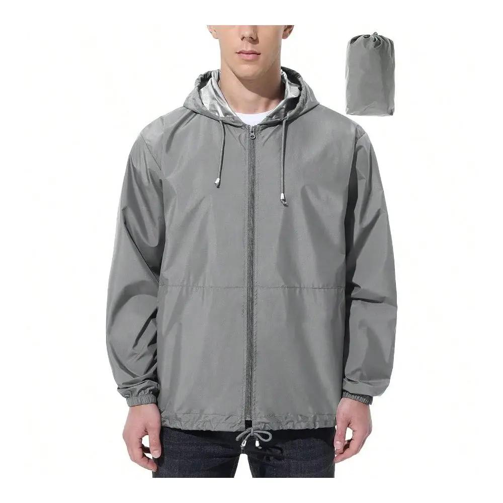 

Мужская ветровка-дождевик с капюшоном, водонепроницаемая, легкая, компактная, для бега, путешествий, походов и велоспорта