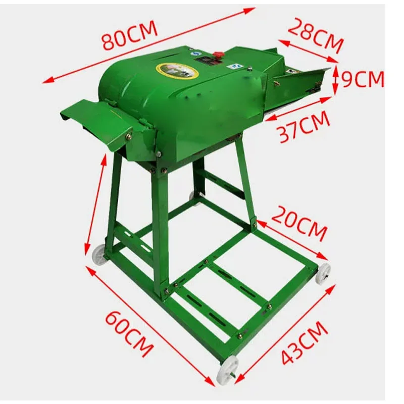 Electric Chaff Cutter Machine, Automatic Corn Straw Grass Shredder for Livestock Poultry Silage Feed Processing (customized)
