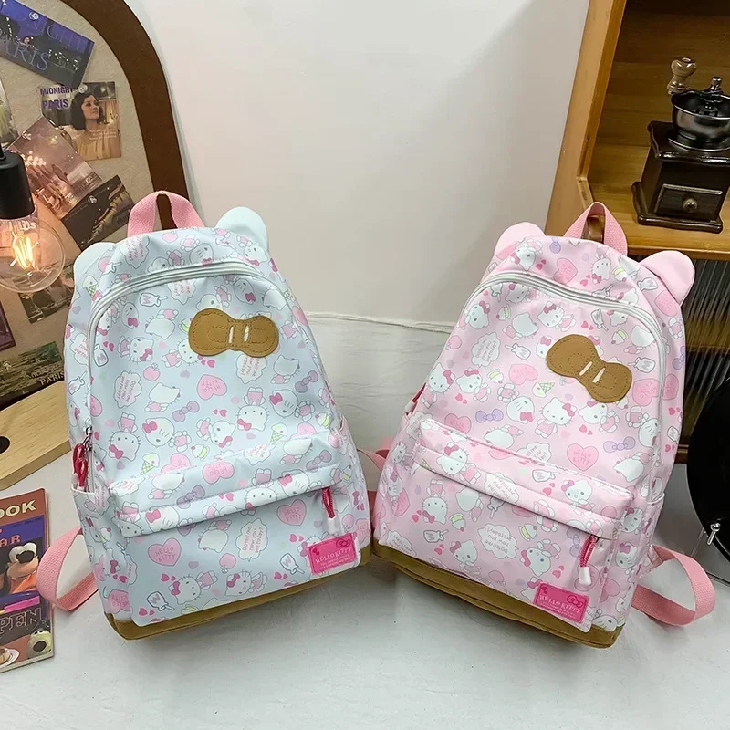 Sanrio Ins Style New Hellokitty tornister studencki śliczny plecak Hello Kitty o dużej pojemności plecak podróżny dla dzieci