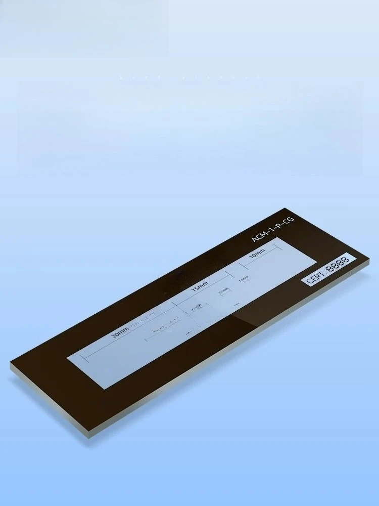 Microscope micrometer, mirror table, micrometer calibration ruler, reticle tool