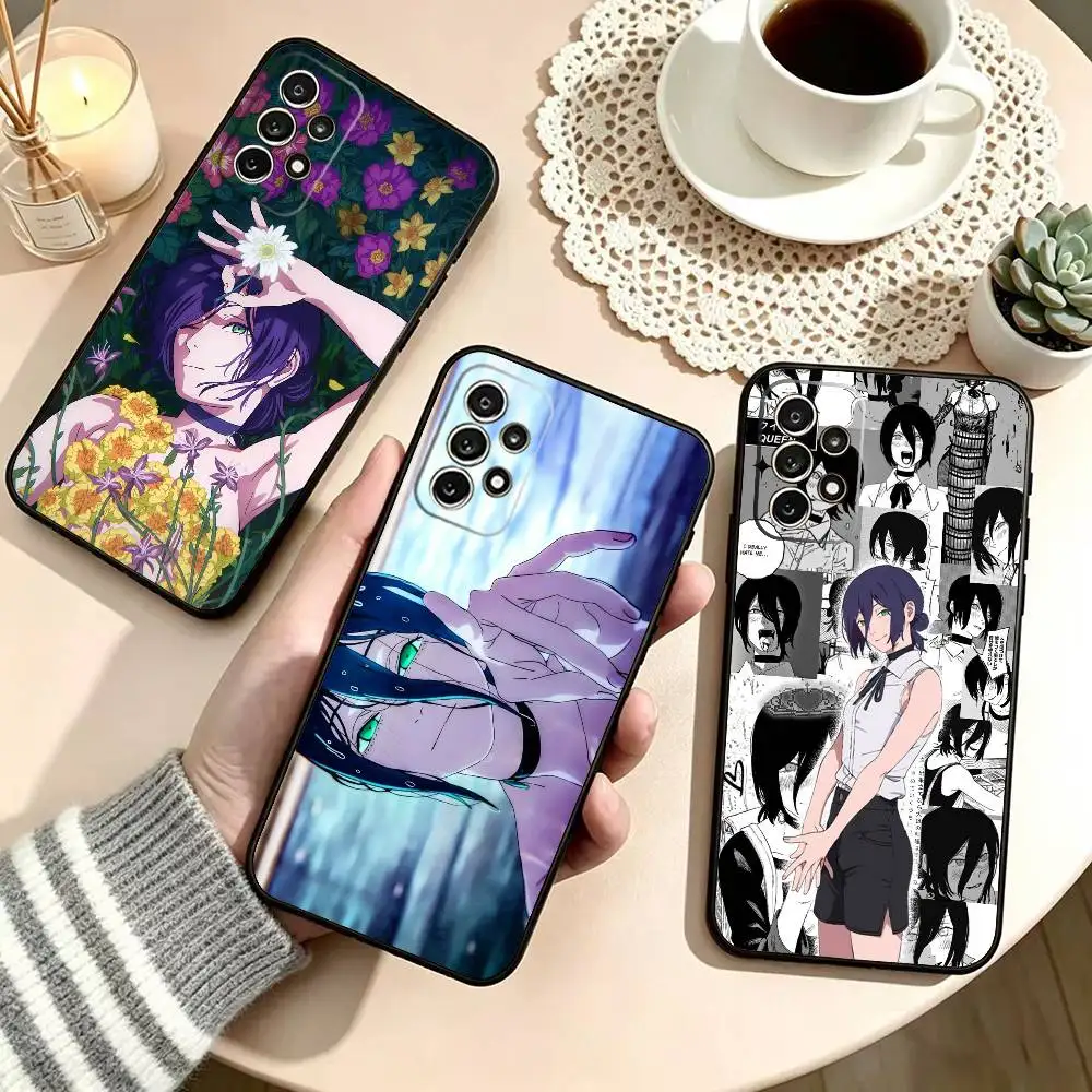 

r-Reze c-Chainsaw Man cute Phone Case For Samsung S25,S24,S21,S22,S23,S30,Ultra,S20,Plus,Fe,Lite,Note,10,Black Cover