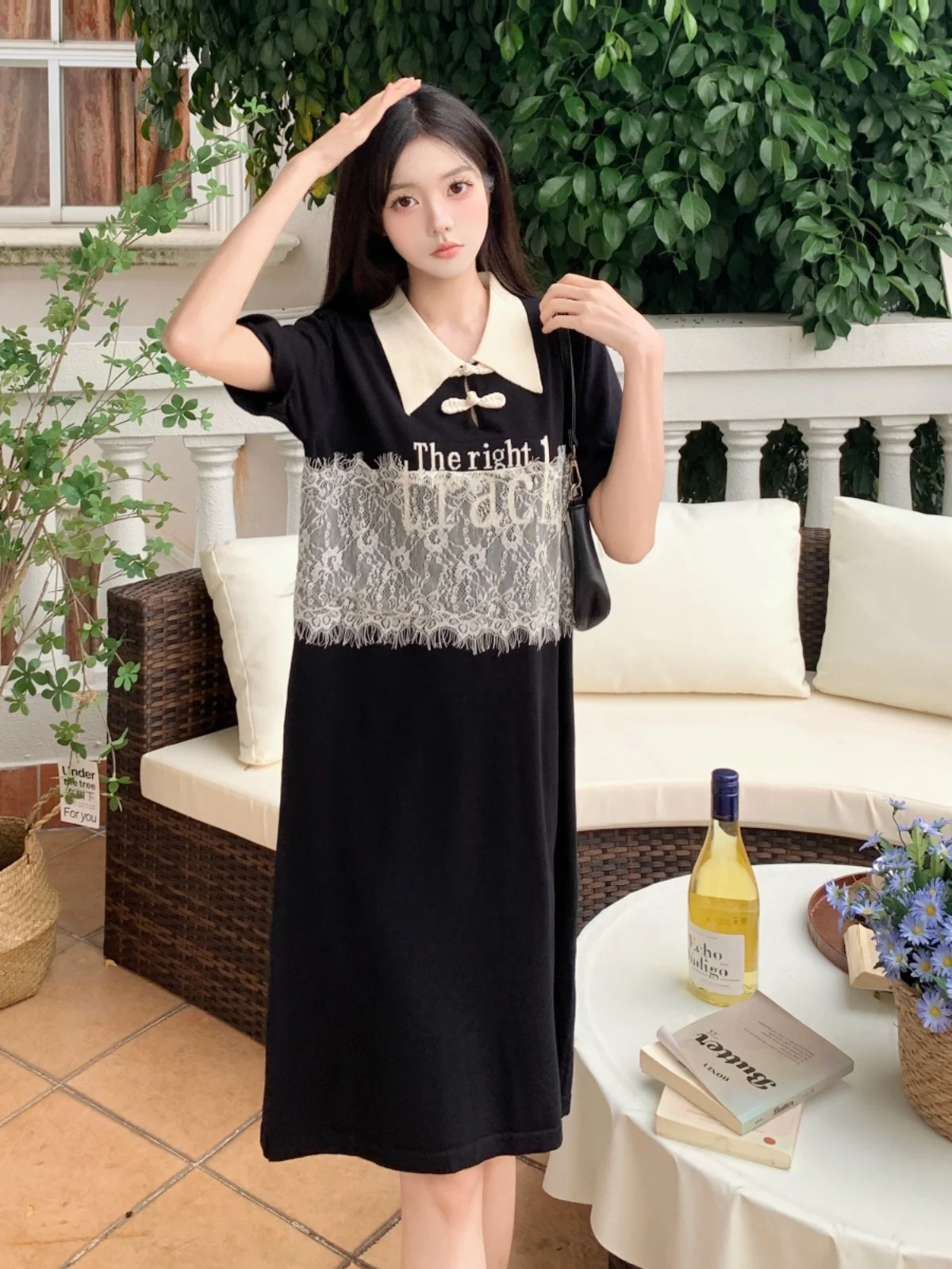 Ele خمر اللون Blo ort Sve Dr المرأة الصيف حجم كبير Conced البطن تنورة دانتيل الكورية Sle تخفيف