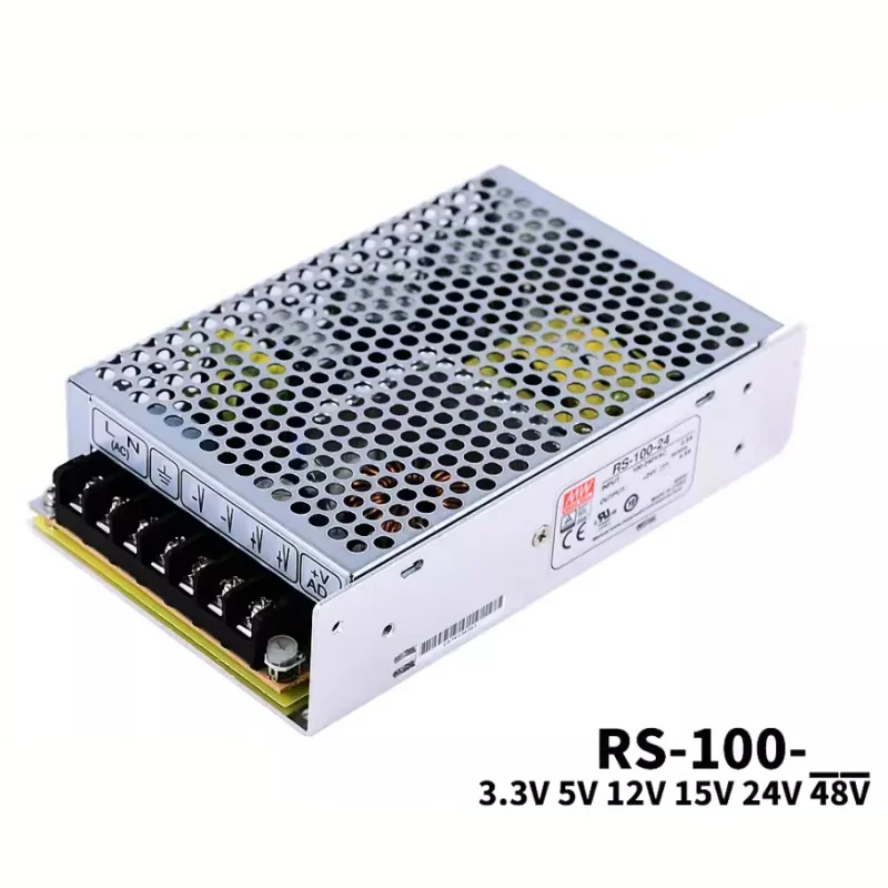 

MEAN WELL Power Supply RS-100 RS-100-3.3 RS-100-5 RS-100-12 RS-100-15 RS-100-24 RS-100-48 meanwell