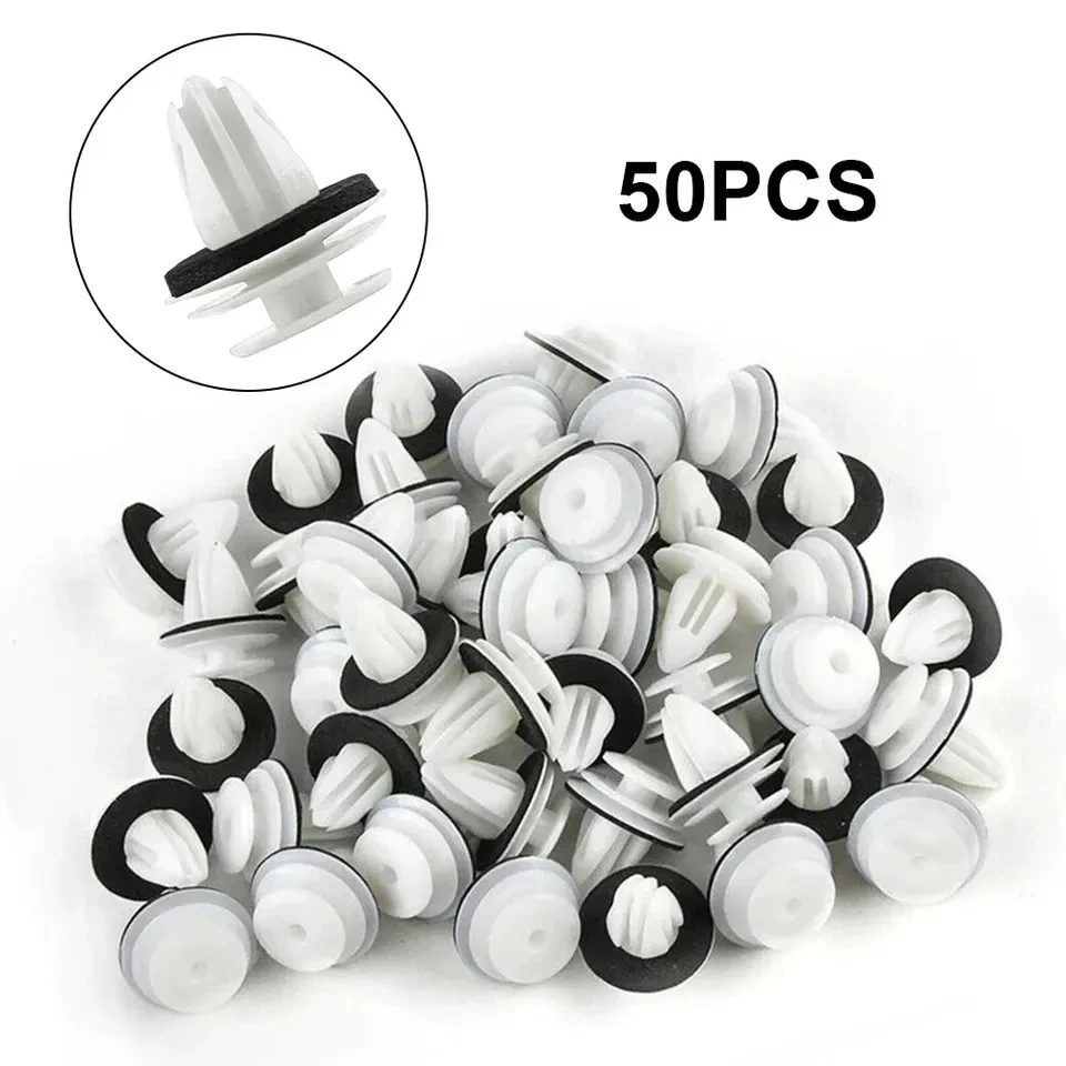KCIMO 50PCS Car Door Panel Clip Universal Auto Bumper Mudguard Automotive Fastener Clip Auto Body Push Retainer Pin Rivet