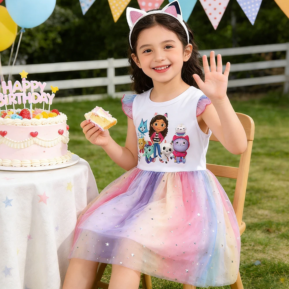 Girls\' Dresses Movie Same Doll Cosplay Costumes Kids Cartoon Cute Dress Birthday Party Outfits Casual Summer Clothing