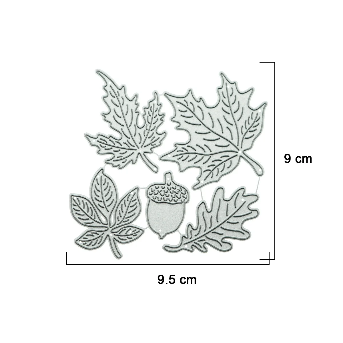 Metal Die Cuts Multi Leaves Maple Leaf Oak Acorn Pattern Cutting Stencil Handcraft Clipart Craft Paper Card Decorating Cutter