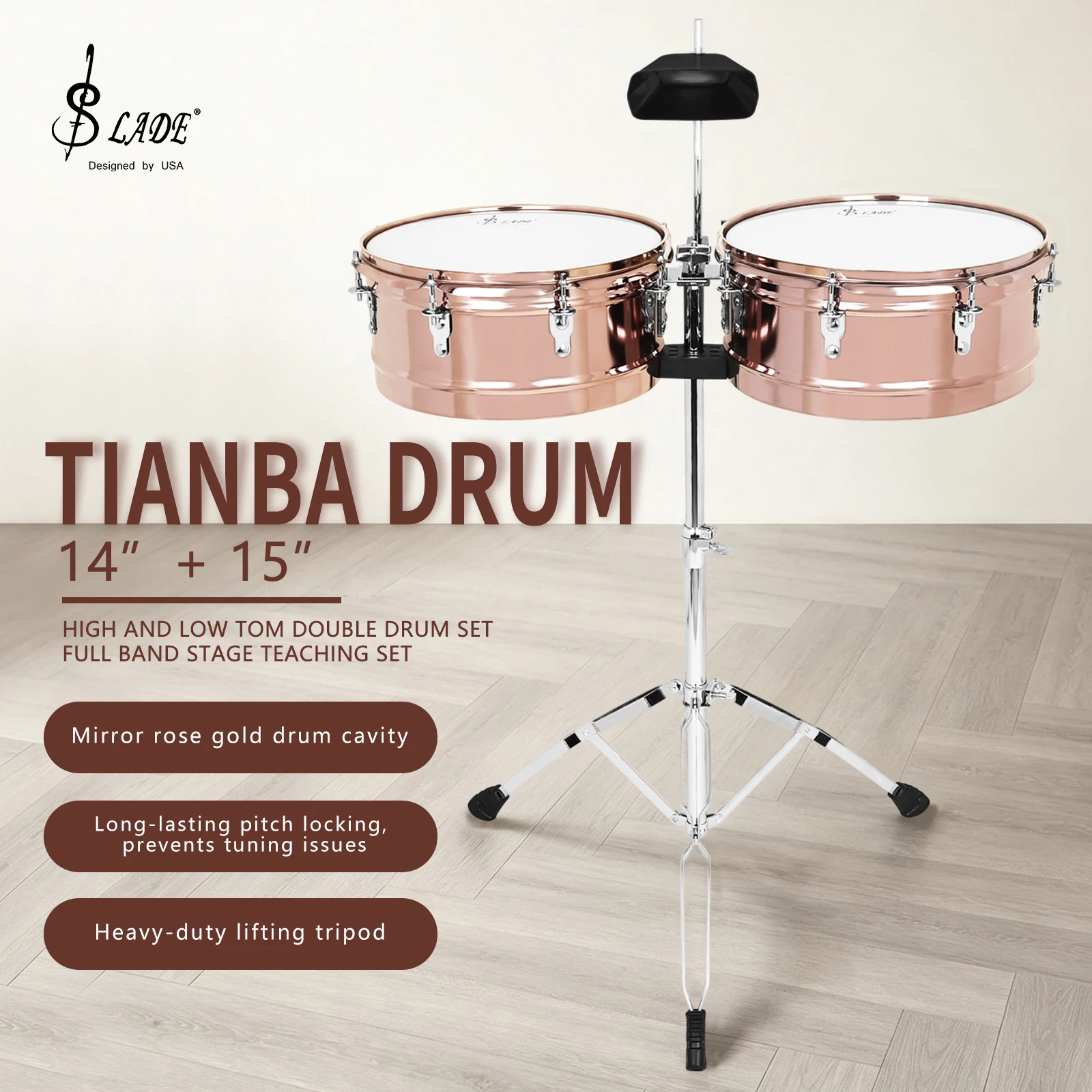 SLADE Timbales Drum Set 14
