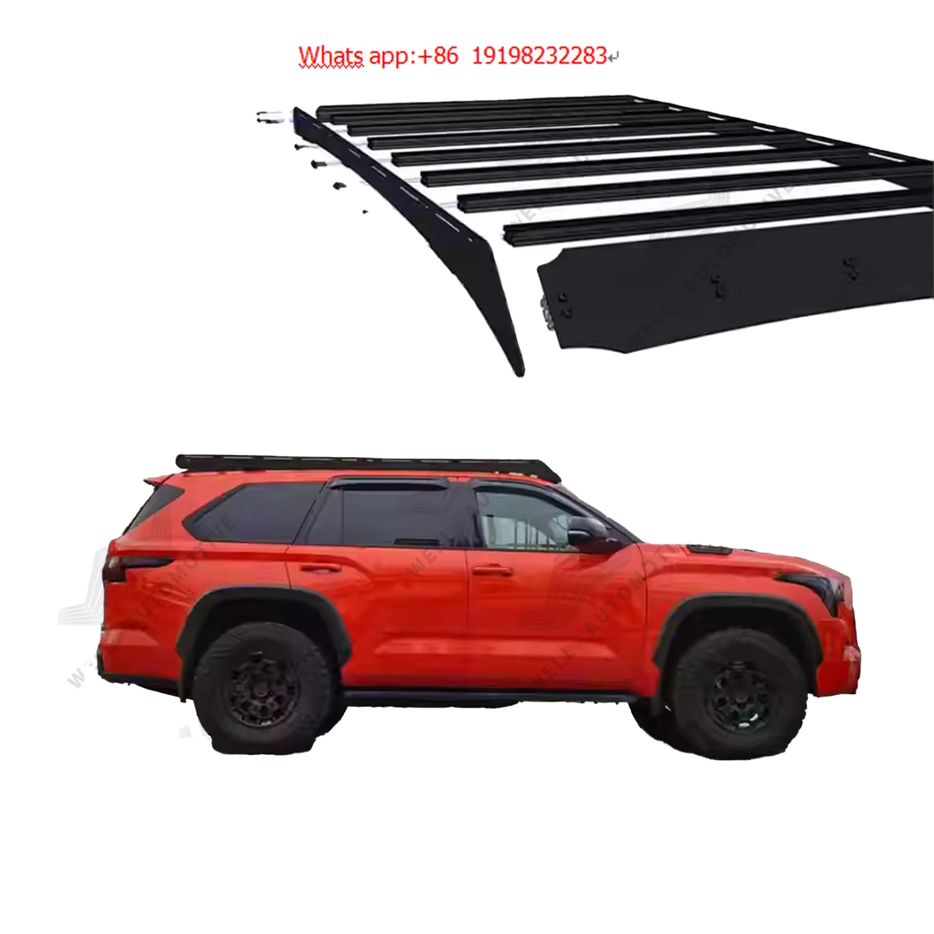 

Most Popular Car Parts Roof Rack Aluminum Alloy Roof Luggage Black Luggage Rack for Sequoia 2023+