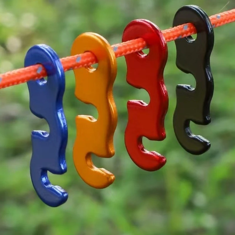 Adjustable Tent Rope Buckle Aluminum Wind Cord Buckle Sturdy Rope Buckle for Outdoor Camping Tents Accessories