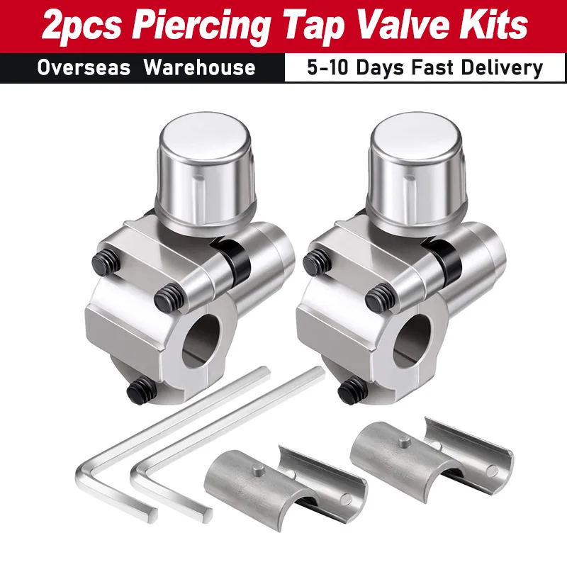 

Piercing Tap Valve Kits for 1/4 5/16 3/8“ Outer Diameter Pipes Car Air Conditioning Refrigerant Charging Connect to R12/ R22