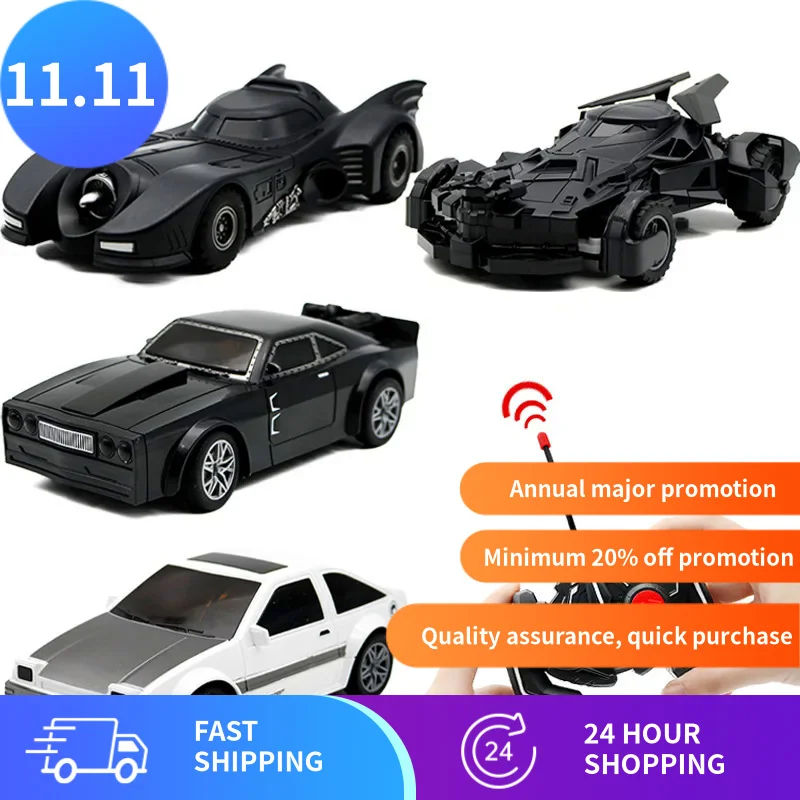 Batmobile Rc Toys Car 4 Channel Ae86 Hell Cat Car Electric Super Wltoys Remote Control Car Model For Children Toy Halloween Gift