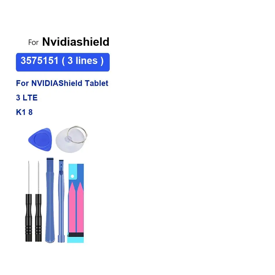 

Reliable Power 5000mAh Long-Lasting Performance Tablet Battery For Nvidiashield Tablet 3 Lte K1 8 3575151 Lines