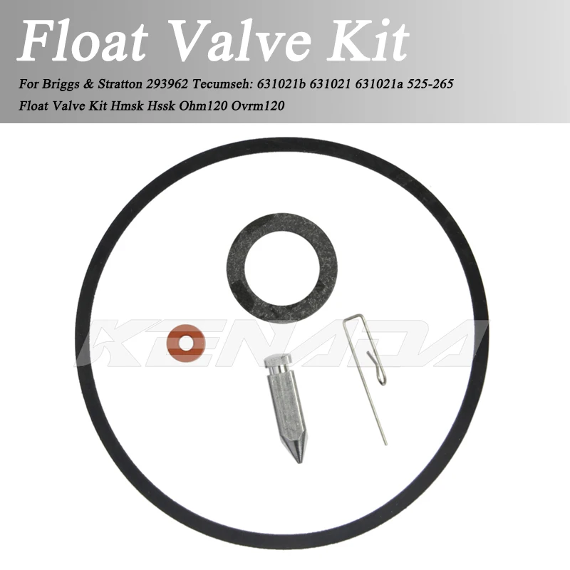 For Briggs & Stratton 293962 Tecumseh: 631021b 631021 631021a  525-265 Float Valve Kit Hmsk Hssk Ohm120 Ovrm120 Float Valve Kit