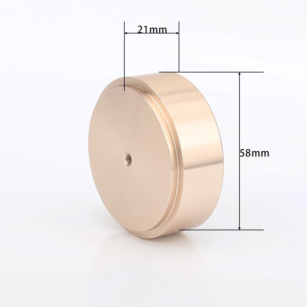 4xAudiocrast FT002 58x21mm Golden Aluminum Feet Pad For Guitar Amplifier Speaker DAC CD Player Vibration Stand Pad Base