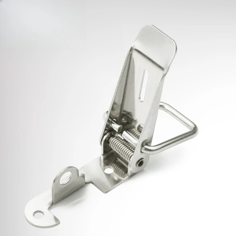 

Thickened stainless steel metal spring lock, tool leather box, wooden box, duck bill buckle, padlock buckle accessories