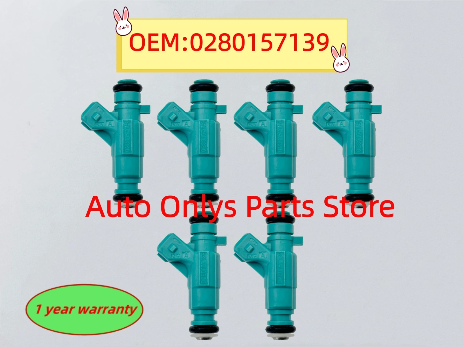 

6pcs Fuel injectors Nozzle 0280157139 New D3B59F593AA For Ford Fiesta 1.5 Focus 1.6 KA 1.5