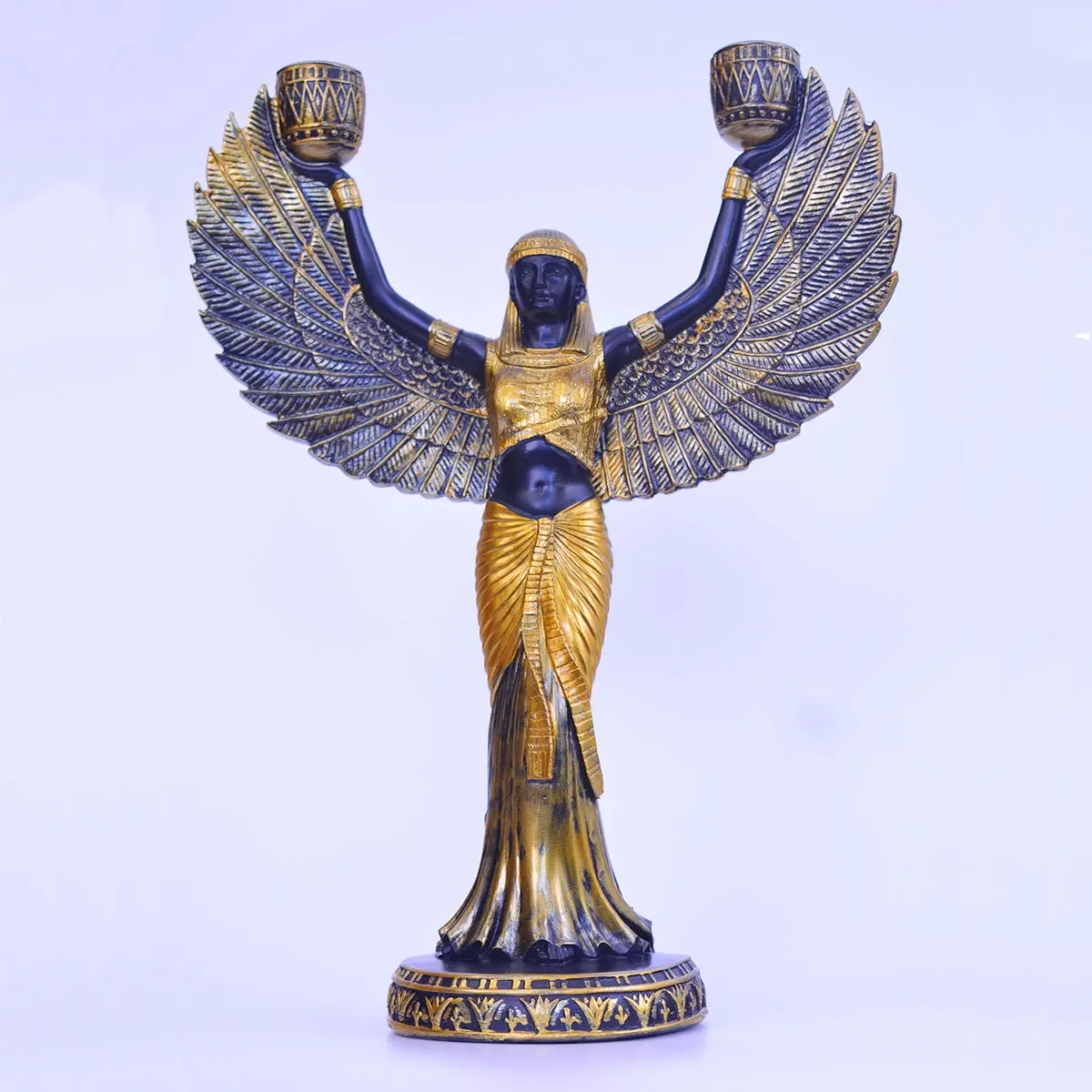 Egyptian goddess sculpture ornaments modern minimalist home hall decorated with Isis resin crafts.