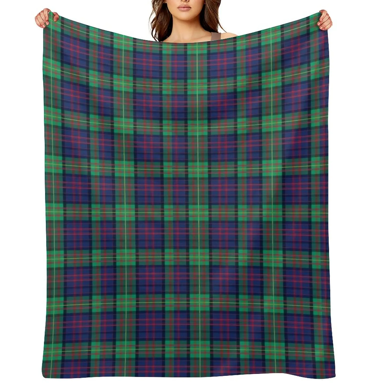 

Carnegie Mellon University Tartan Plaid Throw Blanket Bed Fashionable Plaid Custom decorative Blankets