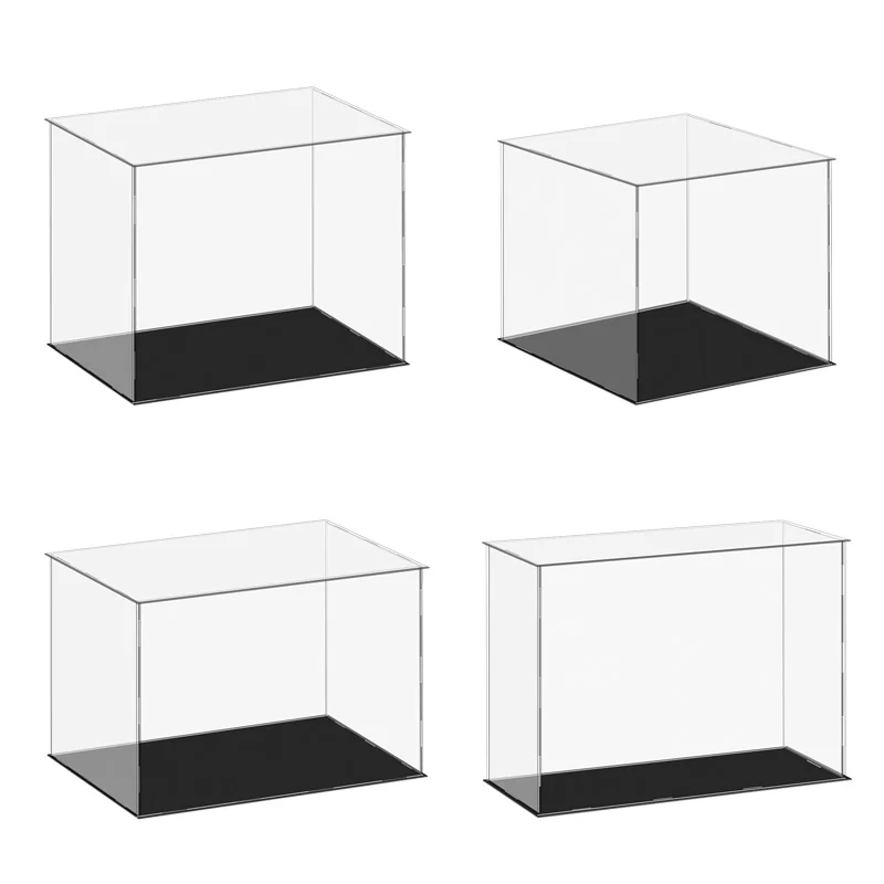 Multisize Acrylic Display Case Storage Box Transparent Cube Assemble Dustproof Showcase for Collectibles Action Figures Toys