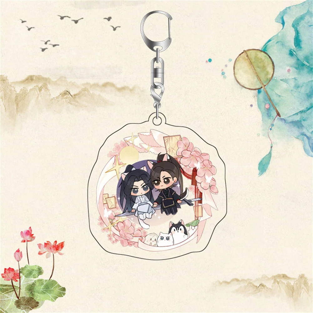 6cm Cute Anime Scum Villain Self Saving System Acrylic Keychain Shen Qingqiu Luo Binghe Cosplay Bag Pendant Decoration Cartoon