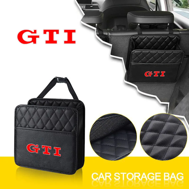 CaCar Storage Bag Multi-function Seat Back Storage Pocket Suspension Car Emblem for VW CC Golf 6 7 GTI Tiguan Passat B5 B6 B7