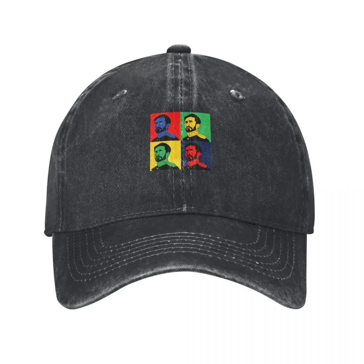 Ras Tafari Makonnen Pop Art Portrait King Selassie I Baseball Cap Golf Wear Snapback Cap fashionable Elegant Women's Hats Men's