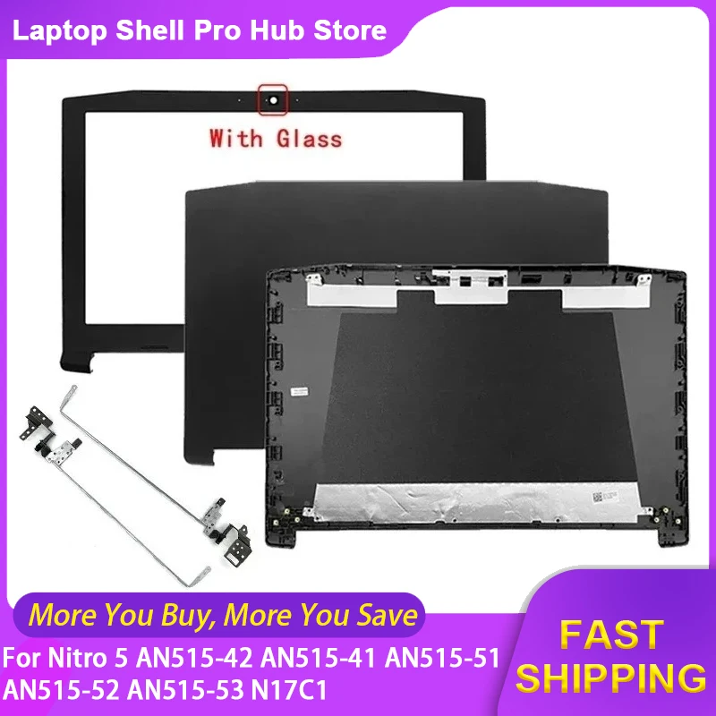 New For Acer Nitro 5 AN515-42 AN515-41 AN515-51 AN515-52 AN515-53 N17C1 Laptop Case LCD Back Cover/Front Bezel/Hinges Housing