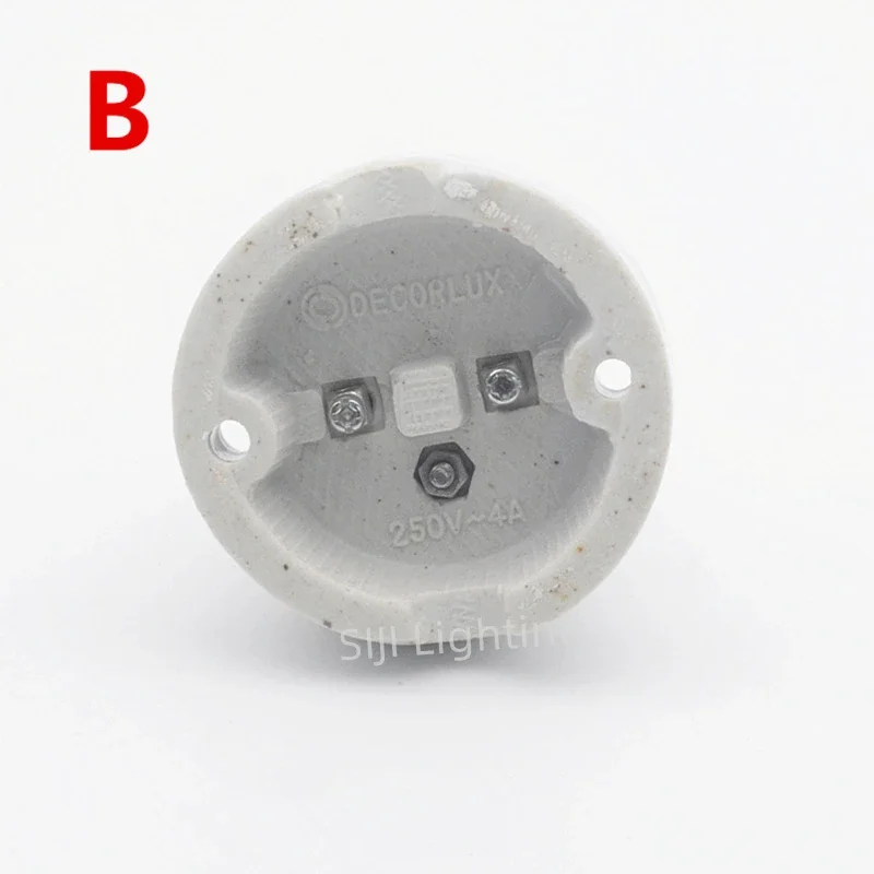 E27 socket screw ceramic waterproof explosion-proof lamp holder Outdoor factory engineering modified lamp base lighting fittings