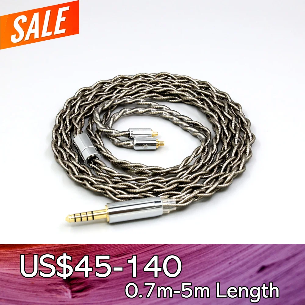 

99% Pure Silver Palladium + Graphene Gold Earphone Cable For Dunu T5 Titan 3 T3 (Increase Length MMCX) LN008696