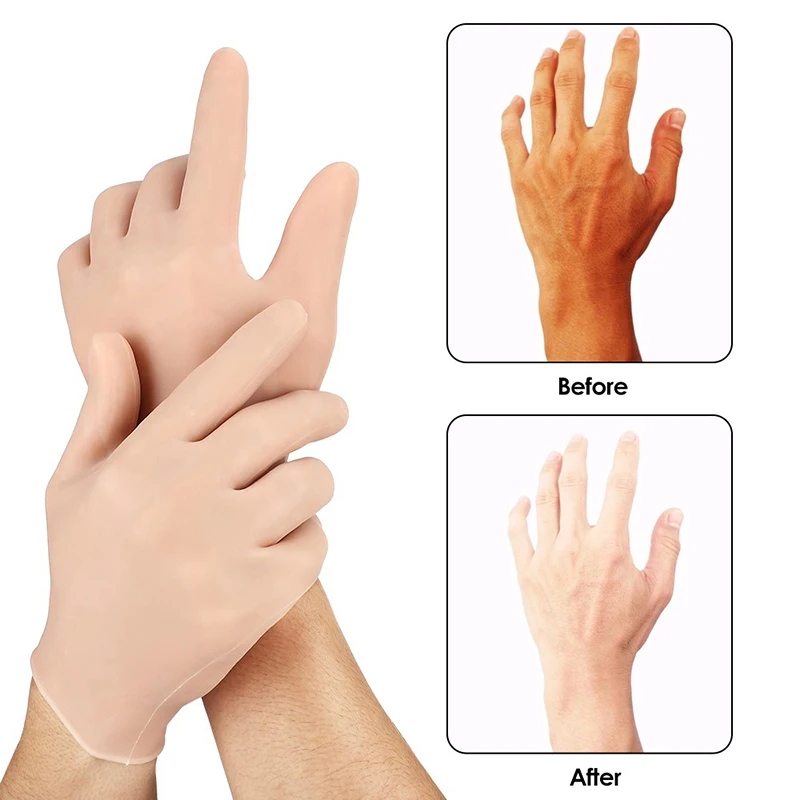 1 Pair Hands Care Gloves Moisturizing Silicone Skin Care Hand Protectors Anti Cracking Spa Home