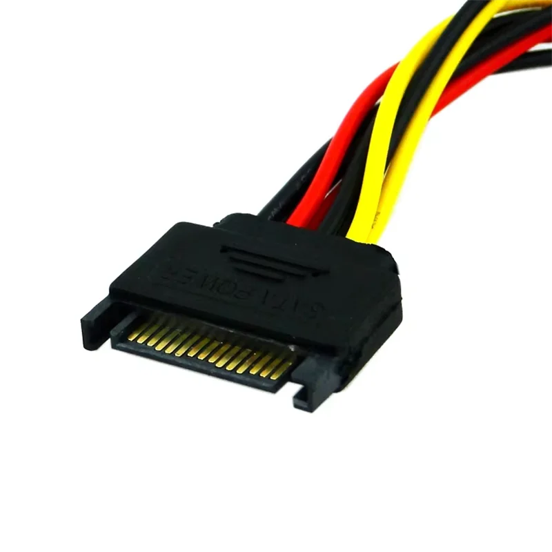Adattatore cavo sdoppiatore a Y SATA Power a 15 pin da maschio a femmina per disco rigido HDD 18 cm