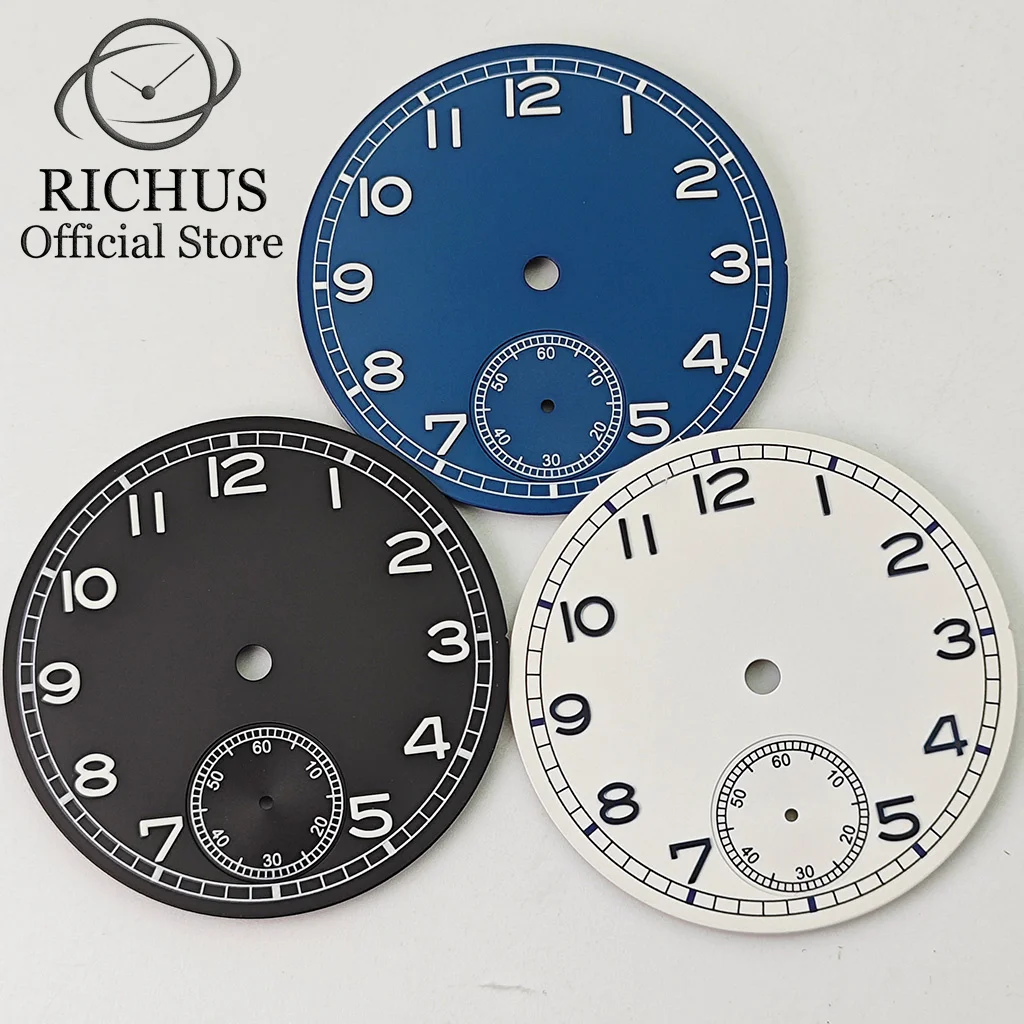 

RICHUS ETA6498 Циферблат часов 37 мм Синий/Черный/Белый Циферблат часов Зеленый Светящийся Механизм ST3621 6498