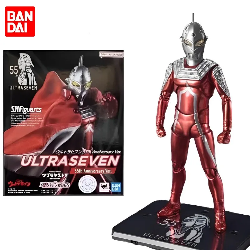 In Stock Original Bandai Spirits S.H.Figuarts Ultraseven Ultraman 55th Anniversary Ver Anime Figure Action Toys Gifts Model