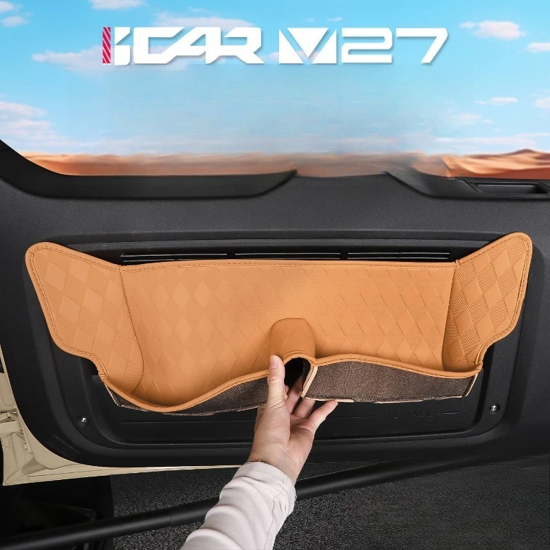 For Chery icar v27 Door storage box anti fouling pad trunk tailgate storage compartment pad waterproof car interior protection