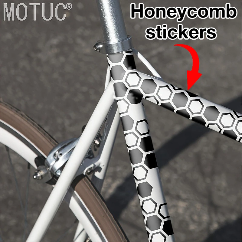 1Set Honeycomb Hexagonal Vinyl Stickers Racing Style Self Adhesive Vinyl Decals for Motorcycle Bike Frame Helmet Decoration