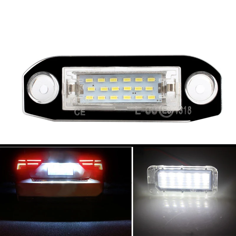 

For Volvo S60 V60 V50 XC60 XC70 XC90 etc Super Bright Canbus Error Free Xenon White LED Car License Plate Number Lights 12V