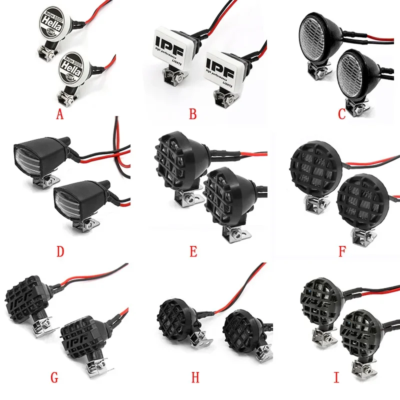 

2PCS 1/10 Model Car Climbing Car 3D Simulation Square Lampshade Car Ceiling Light Spotlight For SCX10 TRX4