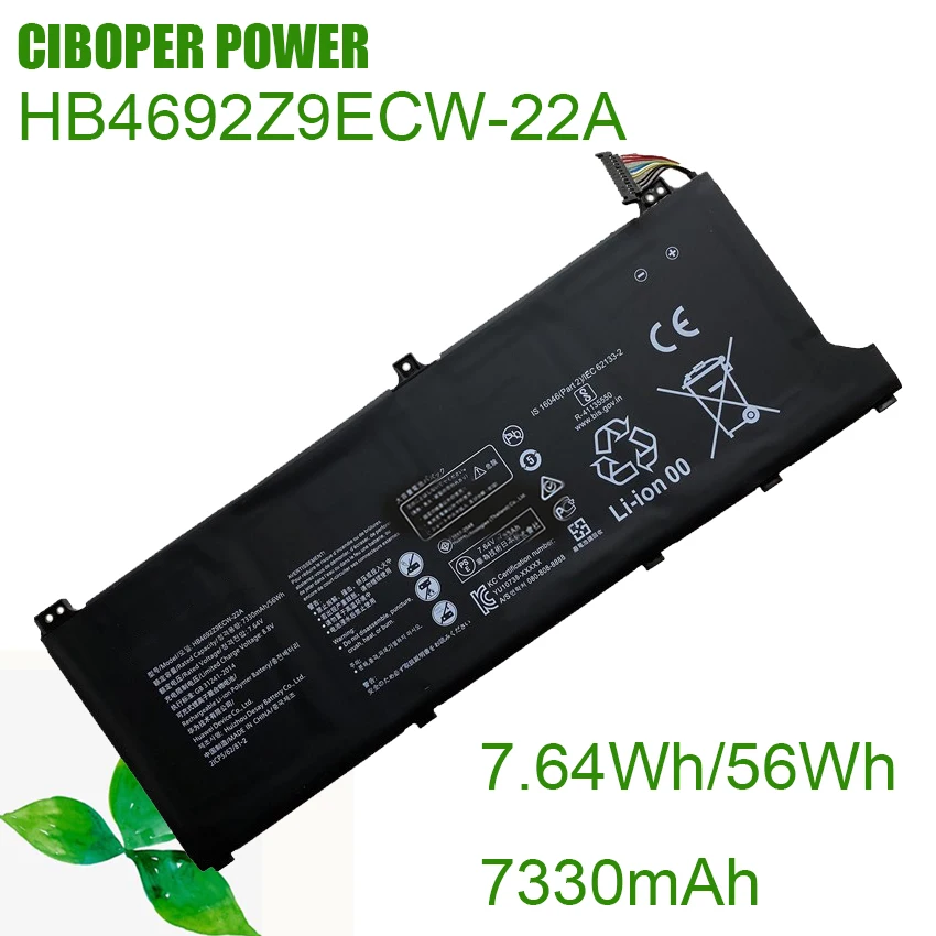 

CP Original Laptop Battery HB4692Z9ECW-22A HB4692Z9ECW-41 56Wh For MateBook D14-53010TVS NBL-WAQ9HNR Magicbook 14 NBB-WAH9P