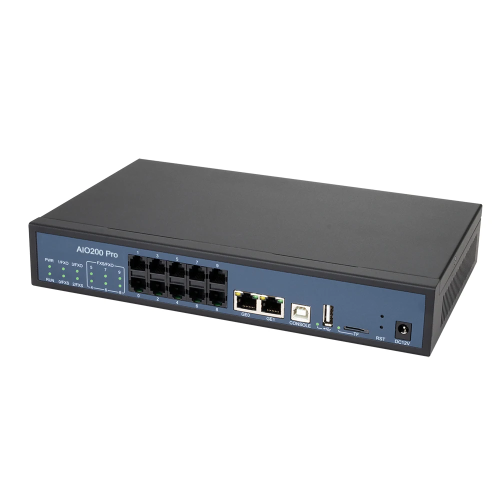 Small IP PBX SIP Intercom Server System 60 Extensions 2FXO Ports Low Cost High Efficiency VoIP Call Center for Business