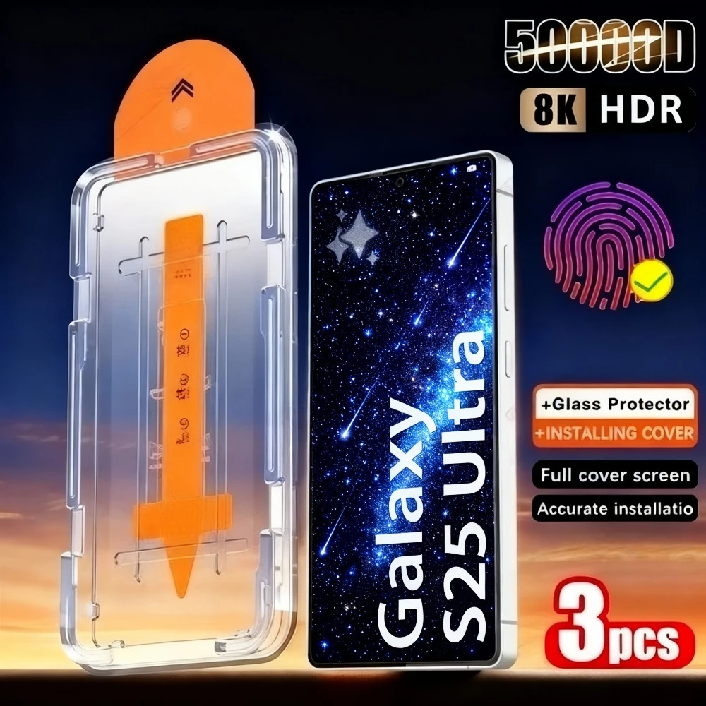 

Защитная пленка Ultra HD для Samsung Galaxy S25 S24 Ultra S23 S22 S21 Plus S25 S24 S23 FE Простая установка закаленного стекла