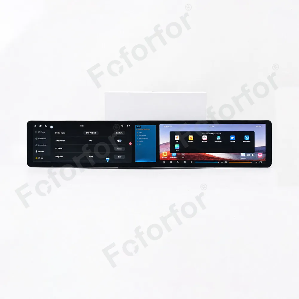 Car Accessories Android 15 CarPlay Car Radio For Peugeot 4008/5008 2017-2021 Dual 12.3 Inch Screen Car GPS Multimedia Player